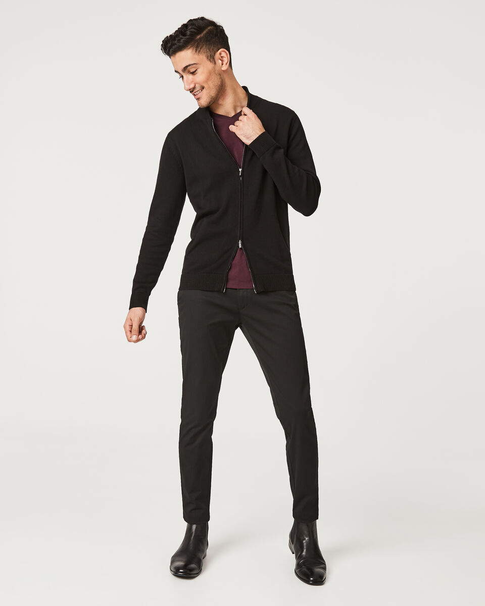 Nova Zip Cardigan, Black, hi-res
